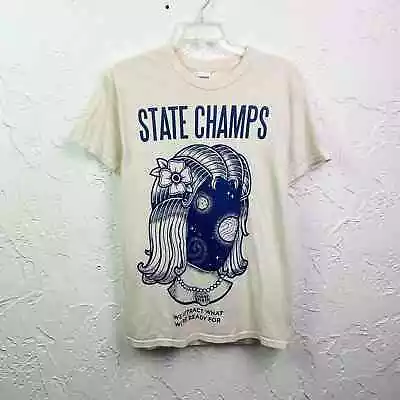Buy State Champs Band White Crewneck Short Sleeve Graphic T-shirt Size Medium  • 14.47£
