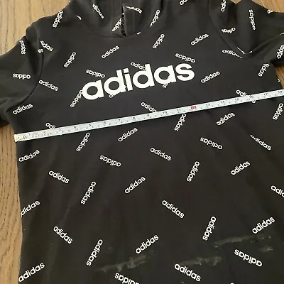 Buy Adidas Women's Black Logo All Over Print Hoodie Size Med Read • 16.09£
