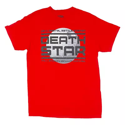 Buy STAR WARS Death Star Mens T-Shirt Red M • 7.99£