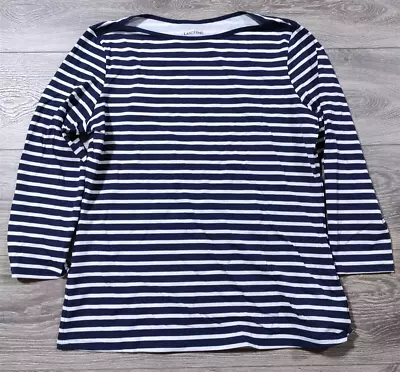 Buy Womens Rash Guard Medium ? Swim Shirt Cover Up Blue Striped Swimwear Top • 15.39£