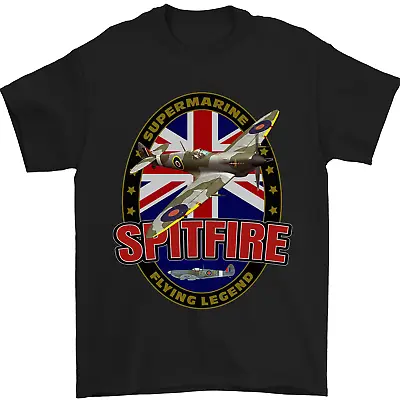 Buy Supermarine Spitfire Flying Legend Mens T-Shirt 100% Cotton • 9.48£