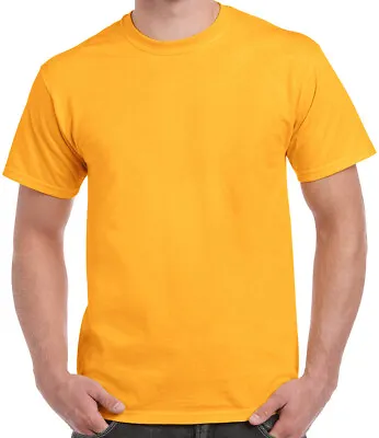 Buy Mens Gildan Heavy Cotton T-Shirt, Plain Casual Tee, New Value Blank T Shirt GD05 • 5.97£