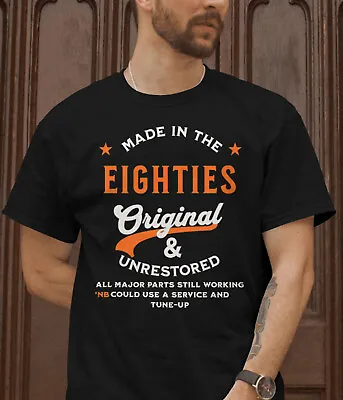 Buy Birthday T-Shirt Made In The Eighties 43rd 40th 80's Decade T-Shirt Gift • 13.99£