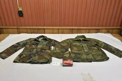 Buy 2 Men's Vintage Woodland Camouflage Jean Field Shirt Jacket Coat Combat Sizes S • 19.30£