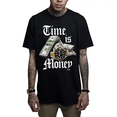 Buy Mafioso Time Is Money Mens T-Shirt Streetwear Alternative Tattoo Clothing • 30.96£