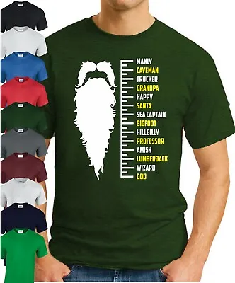 Buy BEARD GROWTH CHART T-SHIRT > Funny Slogan Novelty Mens Geeky Gift Geek Hipster • 9.49£