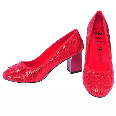 Buy Ladies Wizard Of Oz Dorothy Ruby Slippers Costume Shoes Fancy Dress Accessory • 34.97£