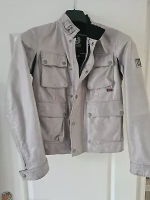 Buy Belstaff Brad Leather Jacket Light Grey Eu 40. Ladies Size 8.  P2p 18 . Ex Cond • 130£