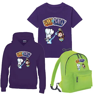 Buy Bunny Vs Monkey T Shirt World Book Day Costume Hoody Children School Bagpack • 10.99£