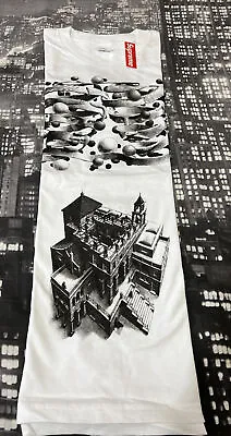 Buy Supreme MC Escher￼￼ Collage T￼ ￼Shirt!SS17!White!Med!!100%Authentic!Rare!BNWT! • 299.99£
