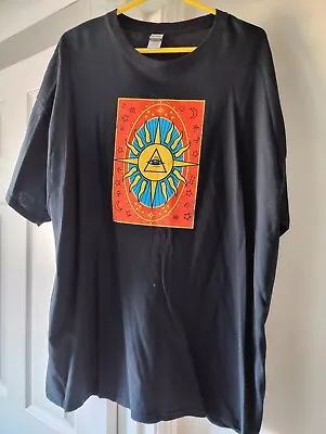 Buy Gildan 2xl XXL (Womens 20) Mens Unisex Black T-shirt Top Baggy Sun Celestial • 3£