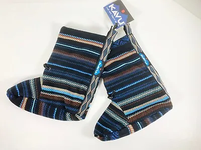 Buy NWT Kavu Womens Cabin Toes Sock Booties Baja Night Slippers SMALL Blue Stripe • 17.95£