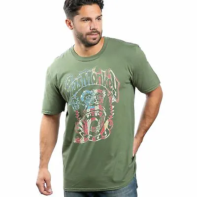 Buy Official Gas Monkey Garage Mens  Monkey Flag T-shirt Green S - XXL • 10.49£