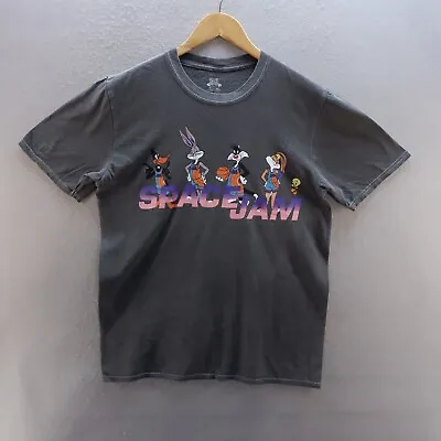 Buy Space Jam Mens T Shirt Small Grey Graphic Looney Tunes Characters Short Sleeve • 8.09£