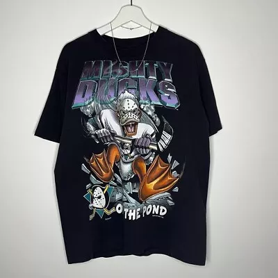Buy Salem The Mighty Ducks 1993 Disney Graphic Print T-shirt L  • 200£