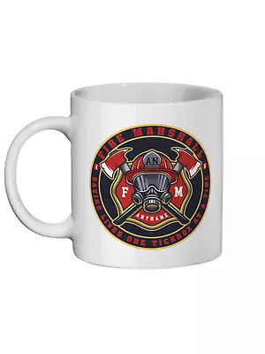 Buy Office Fire Marshal Badge Design Personalised White Ceramic Mug For Work Place • 9.99£