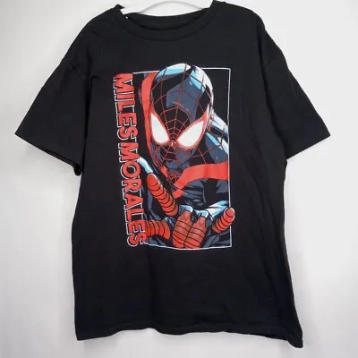 Buy Marvel Universe Spider-Man Miles Morales Boys Black 2 Sided T-shirt Size Medium  • 6.30£