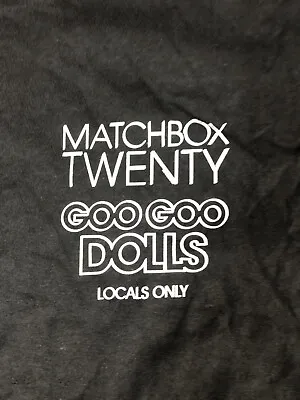 Buy Vintage T Shirt - Matchbox 20 Goo Goo Dolls Locals Only Hanes Size XL Black • 85.30£