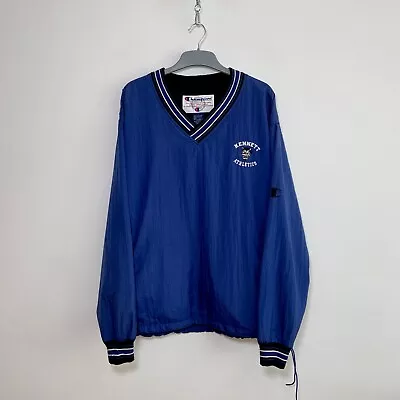 Buy Champion Kennett Athletics Windbreaker Jacket Pullover Blue Size L • 29.99£