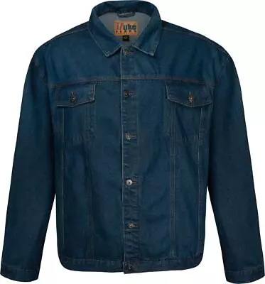 Buy Big Mens Duke Jacket Western Trucker Denim Shirt Jacket In Stonewash 2XL To 8XL • 44.99£