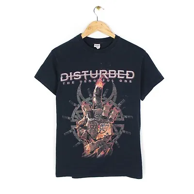 Buy Disturbed Heavy Metal T Shirt Womens Graphic Crew Neck Music Tour Tee Size S • 19.99£