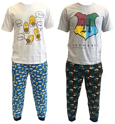 Buy Mens Branded Character Cotton Pyjamas Long Sleeve Set Nightwear Pjs Loungewear • 9.99£