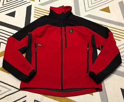 Buy Haglofs Men's Windstopper In Red And Black Fleece Jacket Size L • 59£