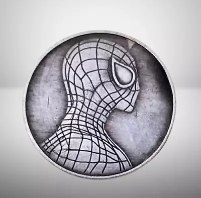 Buy Spiderman Web Slinger Avenger Marve Comic Hero Hobo Coin Art Carved US Jewelry • 13.12£