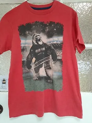 Buy Blue Zoo King Kong Football Goal Tshirt Age 11-12 Used Red  • 4.50£