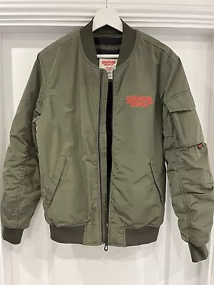 Buy Pull And Bear Stranger Things Bomber Jacket, Size: Small • 20£