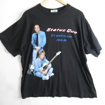 Buy Redwood T-Shirt XL Status Quo 1998-1999 Black Cotton It's Good To Tour  • 32£