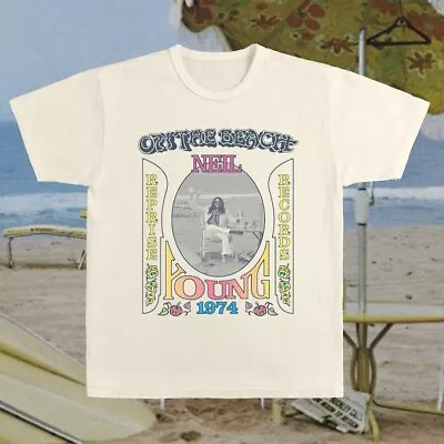 Buy Vintage Neil Young Tee - On The Beach 70s Psychedelic Classic Rock • 20.05£