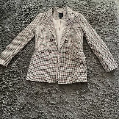 Buy Ladies New Look Size 8 Check Blazer Black Red And White • 10£
