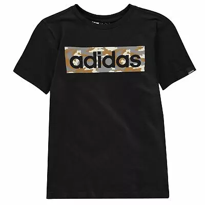 Buy New Mens Black Adidas Camo Logo Crew Neck Short Sleeve  T-shirt  S M L Xl 2xl • 21.99£