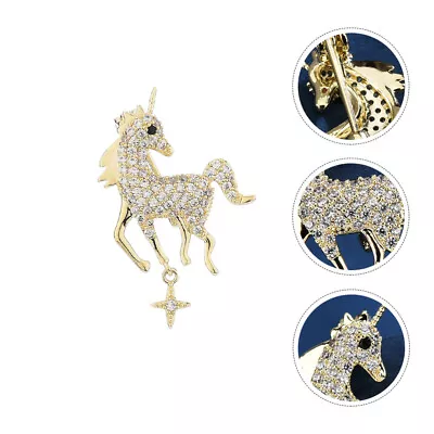 Buy Golden Rhinestone Clothing Brooch For Women Girls DIY Outfit Jewelry-IP • 6.98£