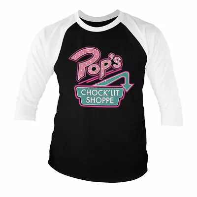 Buy Licensed Riverdale - Pop's Chock'Lit Shoppe Baseball 3/4 Sleeve T-Shirt S-XXL • 24.12£