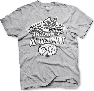 Buy STP Oil Treatment Distressed T-Shirt Heather-Grey • 17.03£