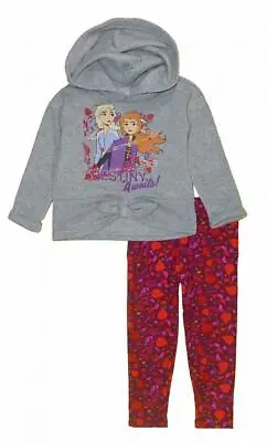Buy Frozen 2 Toddler Girls Destiny Awaits Hoodie 2pc Legging Set Size 2T 3T 4T • 15.07£