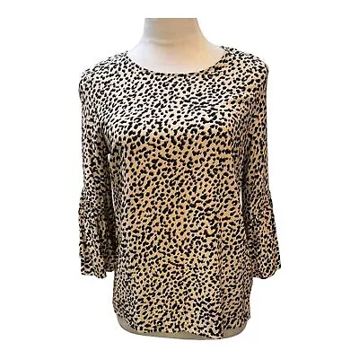Buy H&M Cheetah Print Blouse Size 6 • 6.57£