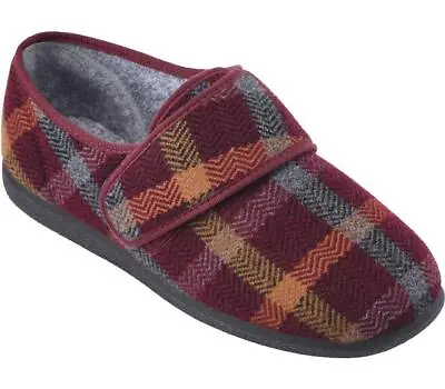 Buy Cosyfeet Mens Slipper Reggie Wide Fit 3H Width 5 Colours UK Sizes 6 To 13 Roomy • 63.99£