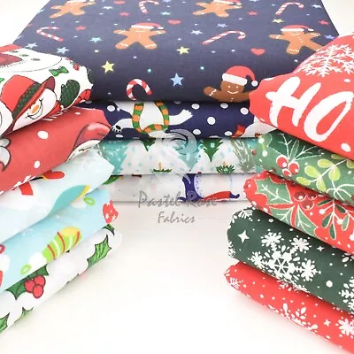 Buy Christmas Polycotton Fabric Fun Kids Festive Children Budget Craft Per Half Mtr • 2.99£