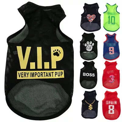 Buy Dog Mesh Vest,Puppy Pet Summer T Shirt,Cat Sleeveless Top,Thin Clothes Tank Top❤ • 4.07£