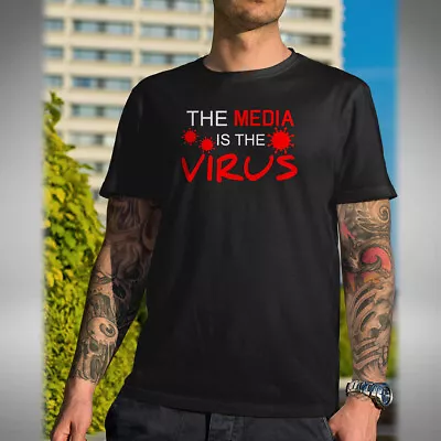Buy The Media Is The Virus T-Shirt Funny Conspiracy Pandemic Sarcasm Small To 5XL • 10.49£
