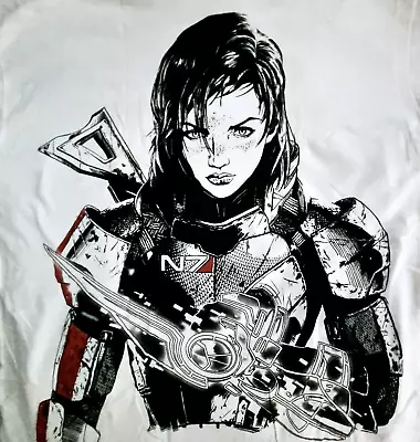 Buy Mass Effect 3 Commander Shepard FemShep Illustration T-Shirt (Size: Large) • 20£