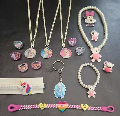Buy Girls Jewellery & Accessory Bundle, Frozen, Minnie Mouse  & Lots More (b11) • 6.50£