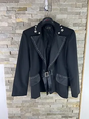 Buy Maick Harold Paris Women’s Size 38 Black Embellished Floral Smart Jacket Blazer  • 39.99£