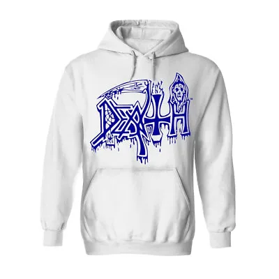 Buy Death Leprosy Posterized White Pull Over Hoodie NEW OFFICIAL • 47.99£