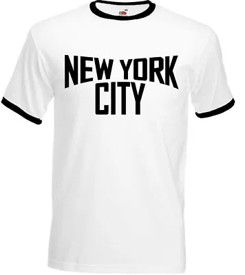 Buy As Worn By John Lennon New York City Mens Ringer T-Shirt Imagine • 14.45£