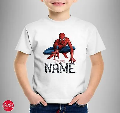 Buy Spiderman  Personalised  T-SHIRT T SHIRT TEE Marvel Comics Spider Birthday Gift  • 8.99£