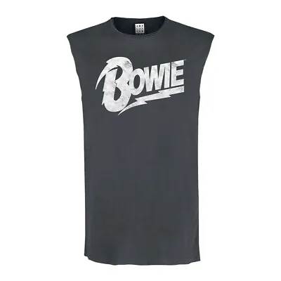 Buy Amplified Mens David Bowie Logo Tank Top GD1275 • 28.59£